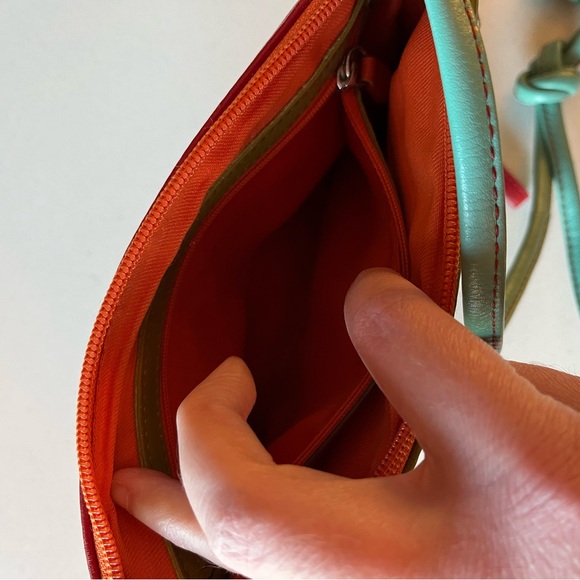 Ili New York Genuine Leather Multicolor Crossbody Bag - Picture 8 of 9